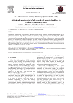 A Finite Element Model of Ultrasonically Assisted Drilling in Carbon
