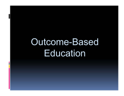 Outcome-Based Education - College Educator Development Program