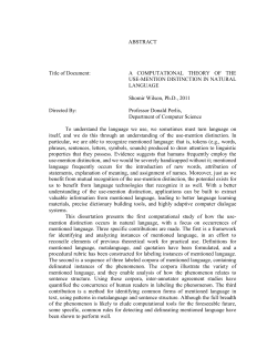 A Computational Theory of the Use-Mention