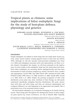 chapter nine Tropical plants as chimera: some implications of foliar