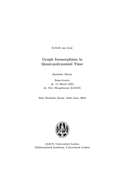 Graph Isomorphism in Quasi-polynomial Time