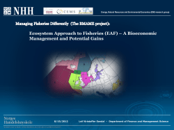 Ecosystem Approach to Fisheries (EAF)