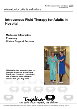 Intravenous Fluid Therapy for Adults in Hospital