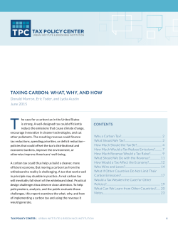 Taxing Carbon - Tax Policy Center