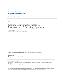 Cost and Environmental Impacts in Manufacturing: A Case Study