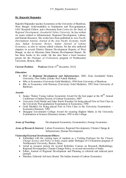 CV_Rajarshi_Economics/1 Dr. Rajarshi