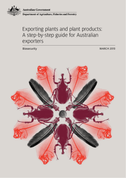 Exporting plants and plant products