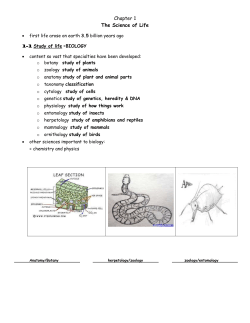 BIO Unit 1 Notesteacher - Pleasantville High School