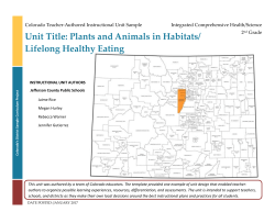 Plants and Animals in Habitats - Colorado Department of Education