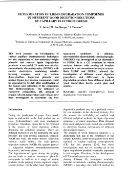 determination of lignin degradation compounds in different wood