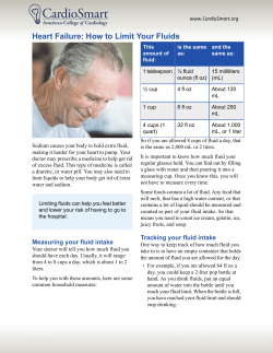 Heart Failure: How to Limit Your Fluids