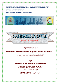 Coccidiosis in farm animals