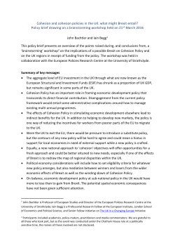 John Bachtler and Iain Begg 1