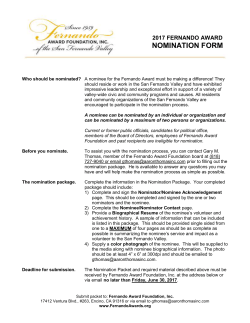 Nomination Packet