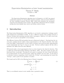 Expectation-Maximization as lower bound maximization Thomas P
