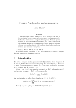 Fourier Analysis for vector