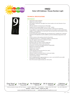 Solar LED Address / House Number Light