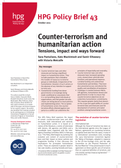 Counter-terrorism and humanitarian action