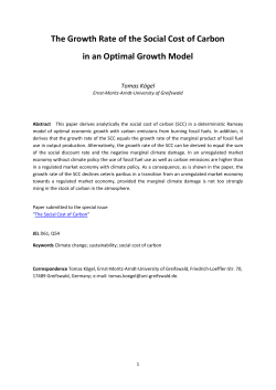 The Growth Rate of the Social Cost of Carbon in an