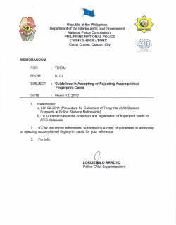 Guidelines in Accepting or Rejecting Accomplished