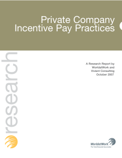 Private Company Incentive Pay Practices