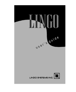 LINGO - LINDO Systems