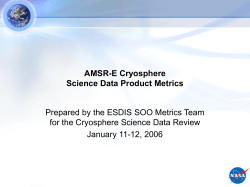 NSIDC Science Data Product Review