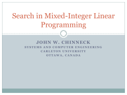 Search in Mixed-Integer Linear Programming