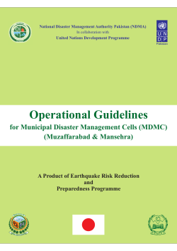 Operational Guidelines for Municipal Disaster Management Cell