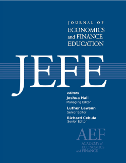 journal - Academy of Economics and Finance