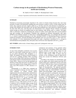 Carbon storage in the peatlands of Mecklenburg