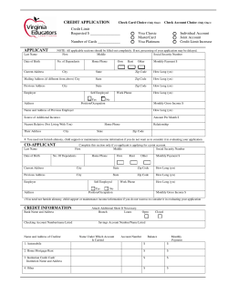 Credit Card Application