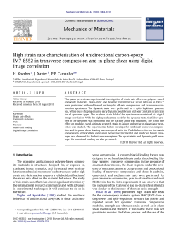 High strain rate characterisation of unidirectional carbon