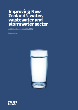 Improving New Zealand`s water, wastewater and stormwater sector