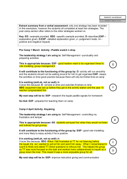 Extract summary from a verbal assessment. only one strategy has