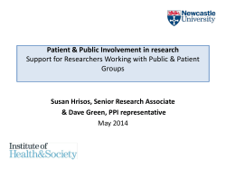 Patient involvement in health research: A systematic review on the