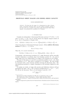 BROWNIAN SHEET IMAGES AND BESSEL&ndash;RIESZ CAPACITY 1