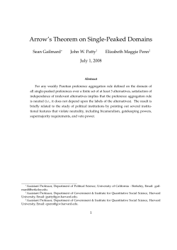 Arrow`s Theorem on Single-Peaked Domains