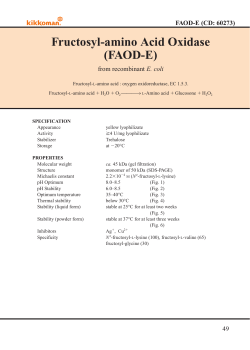 Fructosyl-amino Acid Oxidase