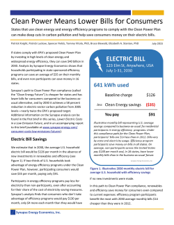Clean Power Means Lower Bills for Consumers