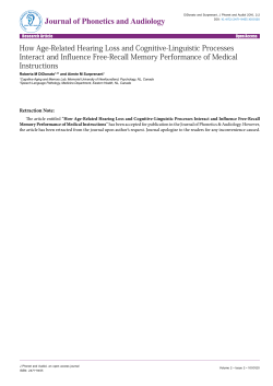 How Age-Related Hearing Loss and Cognitive