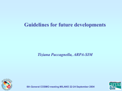 General Guidelines for Future Developments