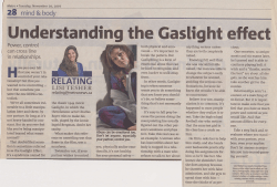Understanding the Gaslight effect