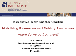 Advocacy - Reproductive Health Supplies Coalition