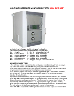 FLUE / PROCESS GAS ANALYSER SWG 200-1