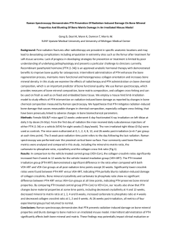 Raman Spectroscopy Demonstrates PTH Prevention Of Radiation