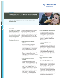 Pitney Bowes Spectrum&trade; OnDemand