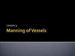 Manning of Vessels