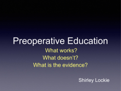 Preoperative Education