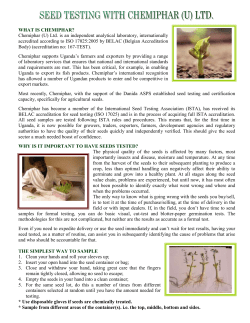 seed testing with chemiphar (u) ltd